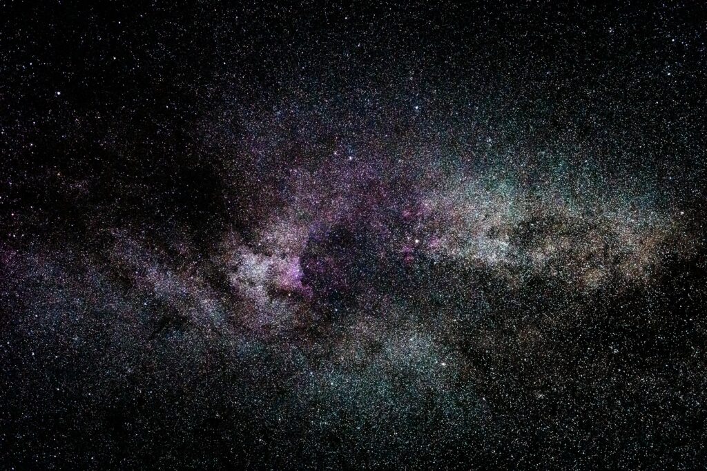A breathtaking capture of the Milky Way galaxy's celestial beauty, revealing cosmic wonders.